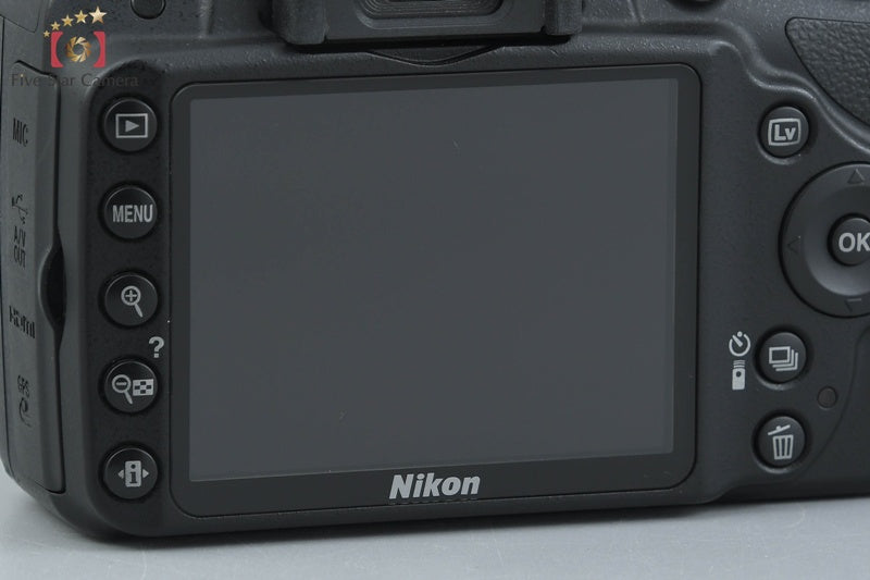 "Count 2,994" Nikon D3200 24.2 MP DSLR Black AF-S DX NIKKOR 18-55 VR Lens