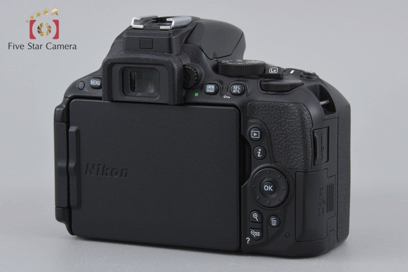 "Count 3,174" Nikon D5500 Black 24.2 MP Digital SLR Camera 18-55 VR II Lens