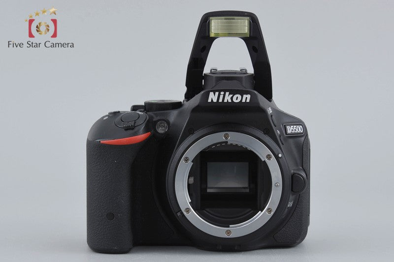 "Count 3,174" Nikon D5500 Black 24.2 MP Digital SLR Camera 18-55 VR II Lens