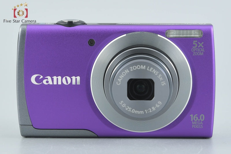 Canon PowerShot A3500 IS Purple 16.0 MP Digital Camera w/ Box