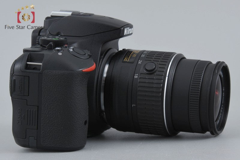 "Count 3,174" Nikon D5500 Black 24.2 MP Digital SLR Camera 18-55 VR II Lens