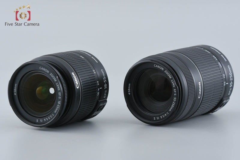 Canon EOS Kiss X5 / Rebel T3i / 600D 18.0 MP 18-55 55-250 Lenses