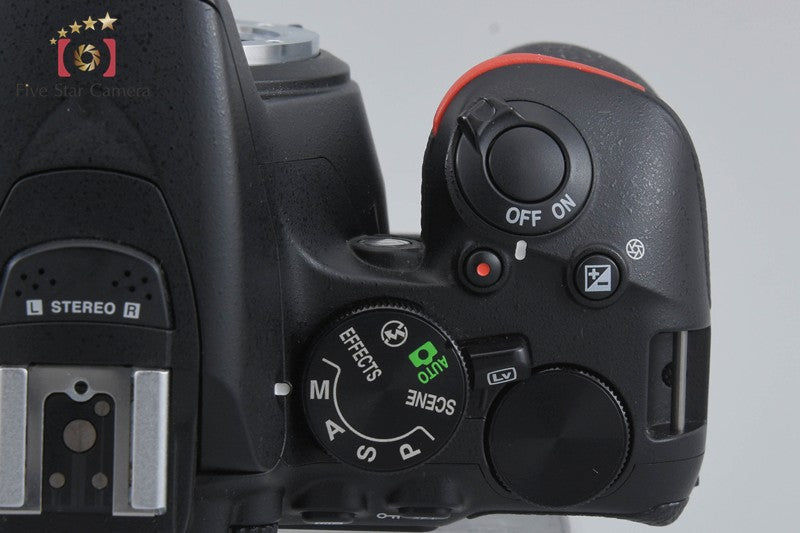 "Count 3,174" Nikon D5500 Black 24.2 MP Digital SLR Camera 18-55 VR II Lens