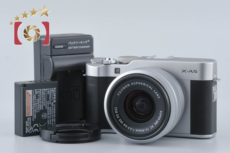 Fujifilm X-A5 Silver 24.2 MP Digital Mirrorless Camera 15-45 Lens