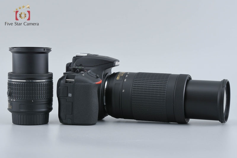 Nikon D5600 24.2 MP SLR Digital Camera 18-55 70-300 VR Lenses