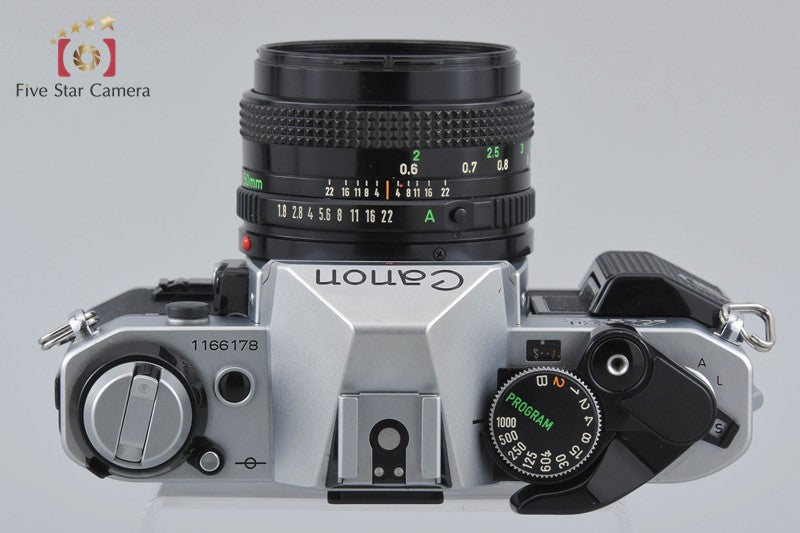 Canon AE-1 PROGRAM Silver 35mm SLR Film Camera + New FD 50mm f/1.4