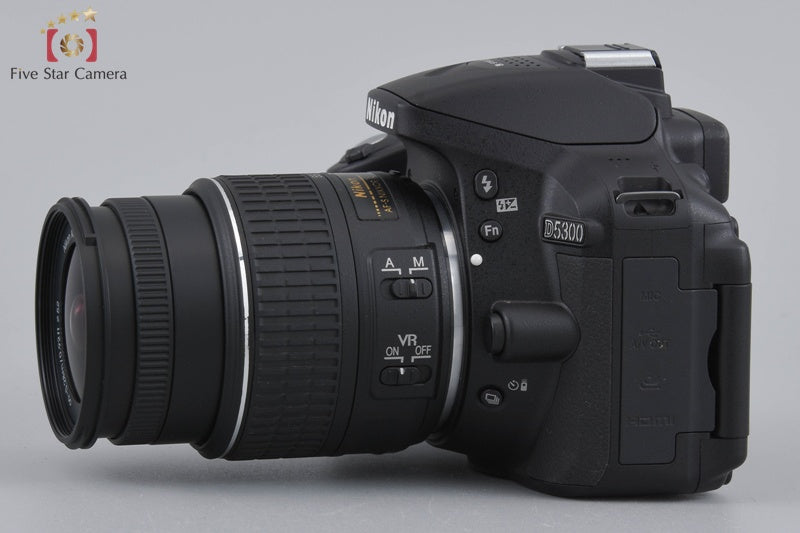 "Count 1,540" Nikon D5300 Black 24.2 MP DSLR Camera 18-55 VR II Lens