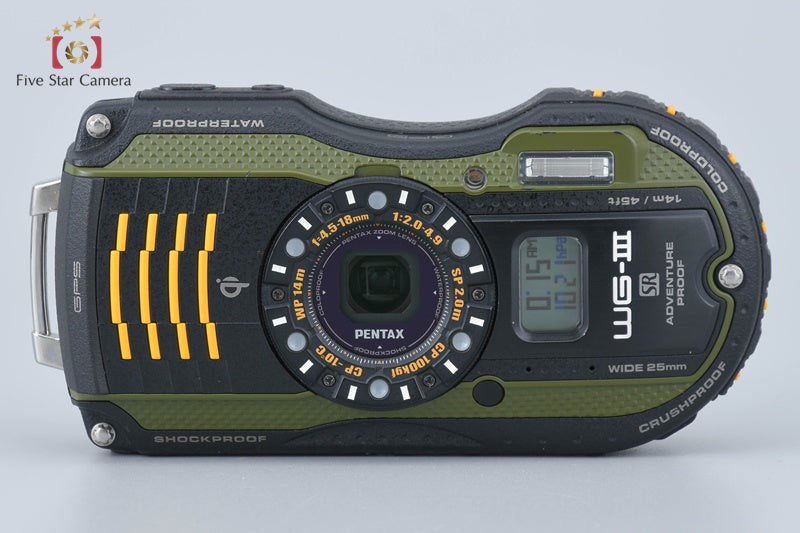 "Count 267" Ricoh Pentax WG-3 GPS Green 16.0 MP Waterproof Action Camera w/ Box