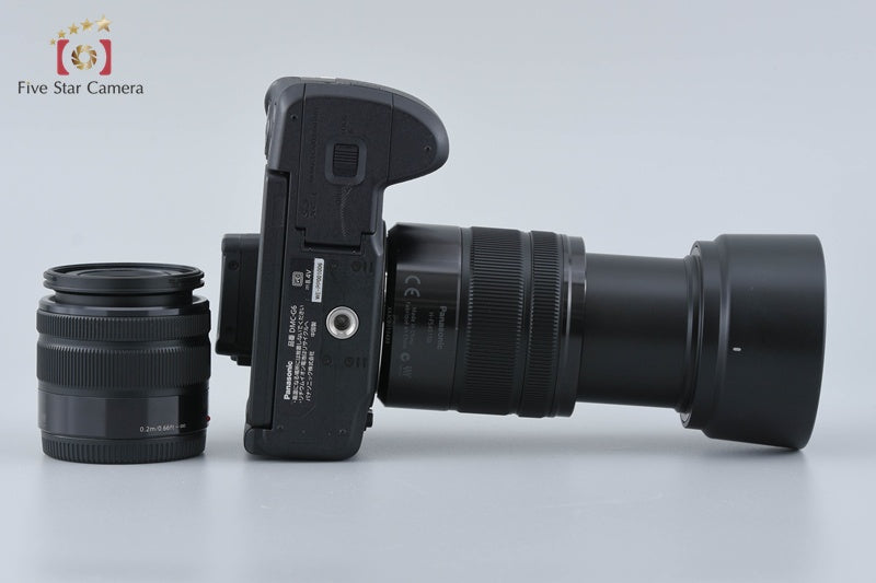 Panasonic LUMIX DMC-G6W Black Mirrorless Camera 14-42 45-150 Lenses Japanes Only