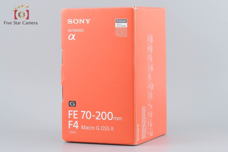 Sony FE 70-200mm f/4 MACRO G OSS II SEL70200G2 w/ Box from Japan
