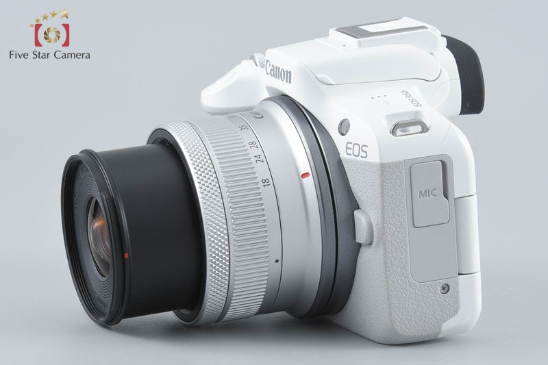 "Count 2,000" Canon EOS R50 White 24.2 MP RF-S 18-45 Lens w/ Box from Japan