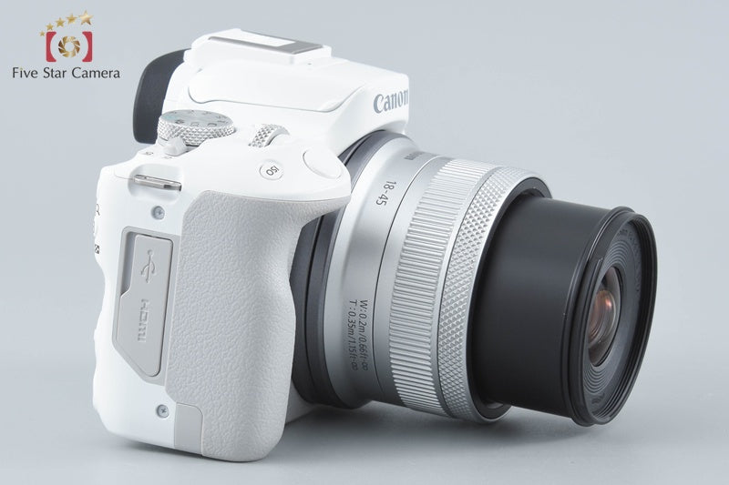 "Count 2,000" Canon EOS R50 White 24.2 MP RF-S 18-45 Lens w/ Box from Japan