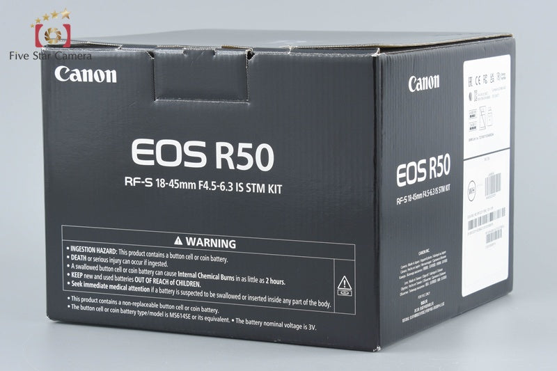 "Count 2,000" Canon EOS R50 White 24.2 MP RF-S 18-45 Lens w/ Box from Japan