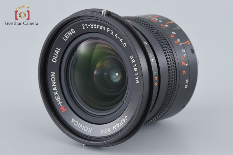 Konica M-HEXANON DUAL 21-35mm f/3.4-4.0 Leica M Mount Lens w/ 21-35mm Viewfinder
