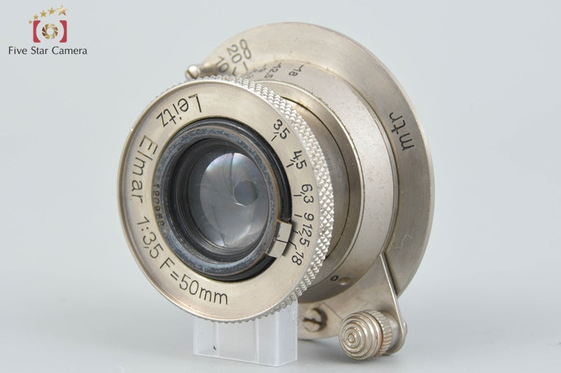 Leica Elmar 50mm f/3.5 Nickel Collapsible L39 LTM Leica Thread Mount Lens