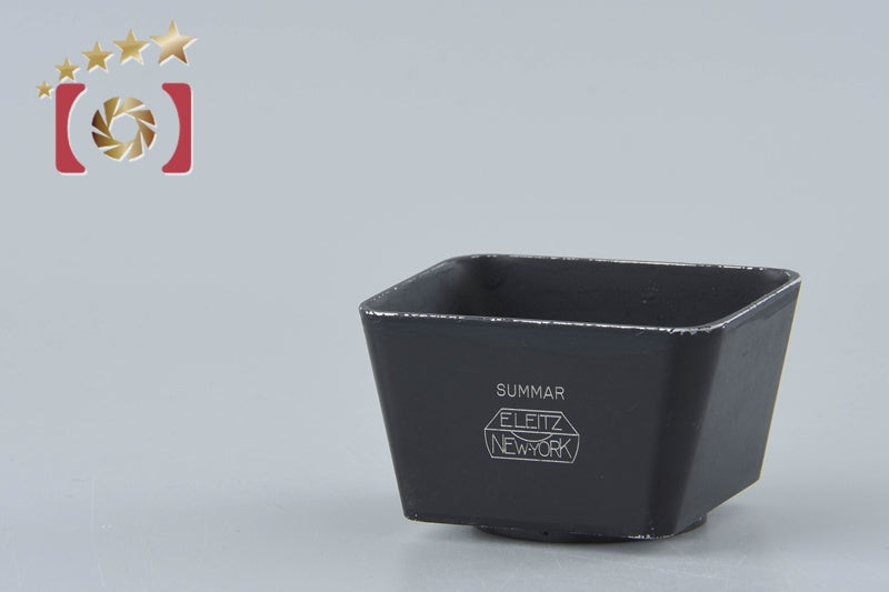 Rare!! Leica Square Lens Hood for SUMMAR "New York Engraved" [Very Good]