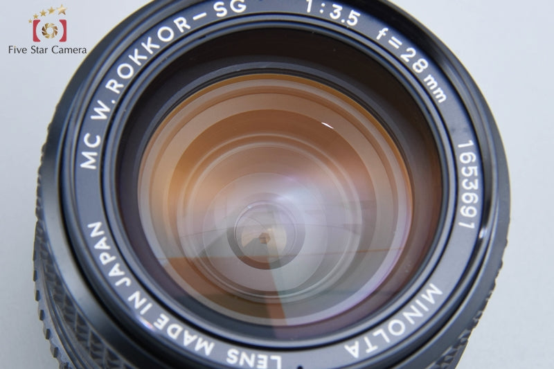 MINOLTA MC W.ROKKOR-SG 28mm f/3.5 + MC TELE ROKKOR-QD 135mm f/3.5