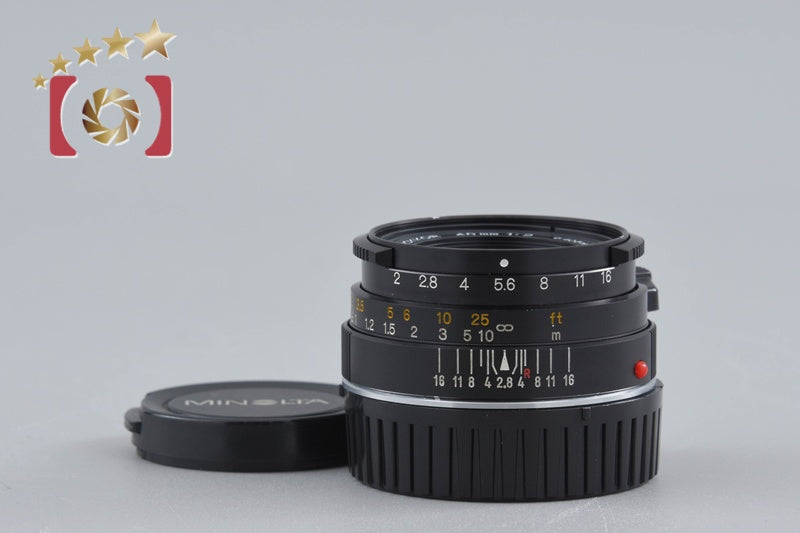 MINOLTA M-ROKKOR 40mm f/2 Later Model Leica M Mount Lens [Very Good]