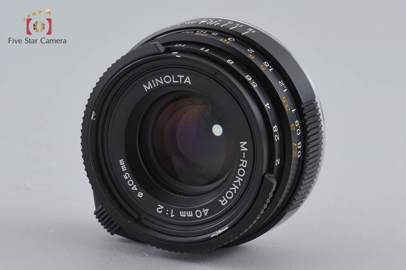 MINOLTA M-ROKKOR 40mm f/2 Later Model Leica M Mount Lens [Very Good]