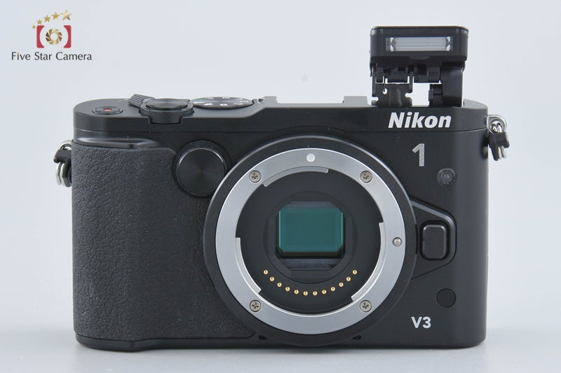 "Count 487" Nikon 1 V3 Black 18.4 MP Digital Camera 10-30 Lens [Excellent]