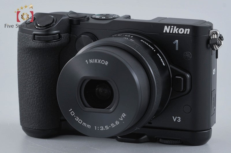 Nikon 1 V3 Black 18.4 MP Digital Camera 10-30 Lens Premium Kit