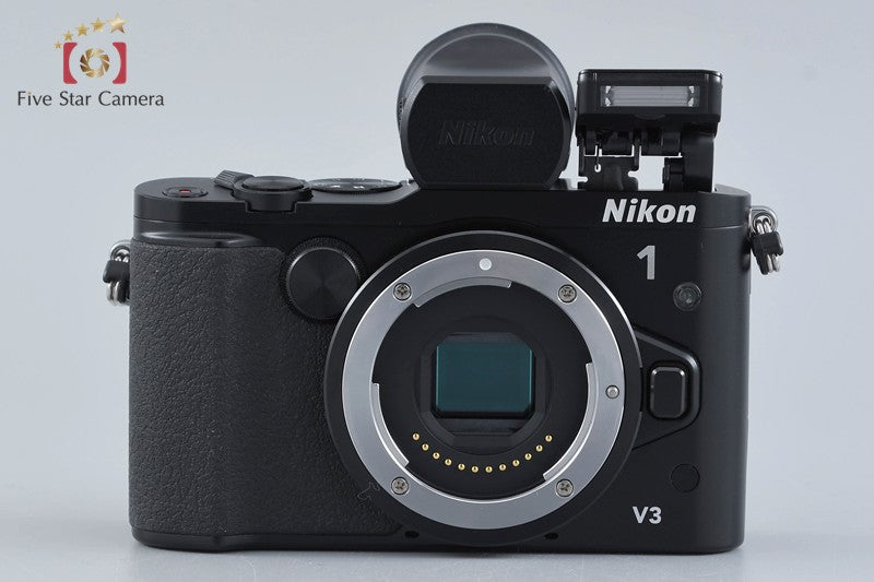 Nikon 1 V3 Black 18.4 MP Digital Camera 10-30 Lens Premium Kit