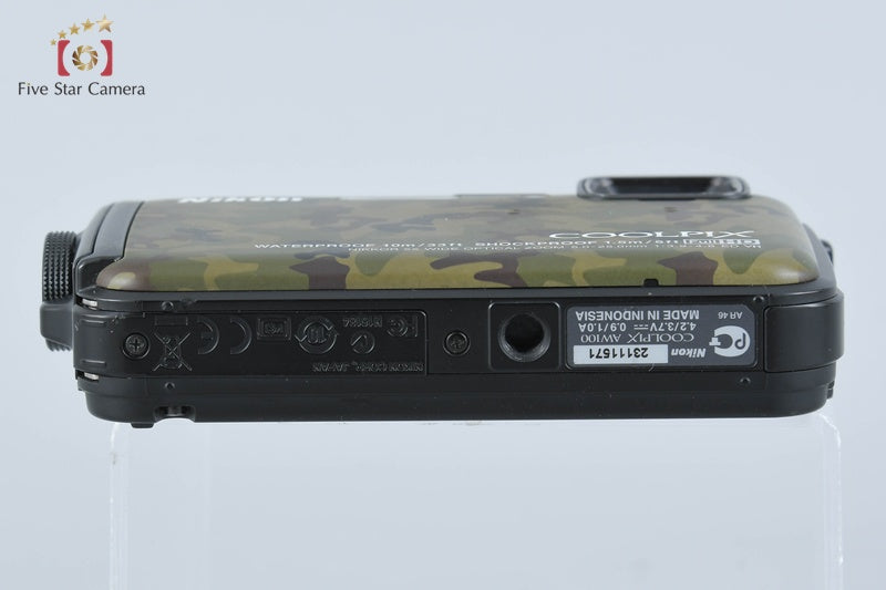 Nikon COOLPIX AW100 Forest Camouflage 16.0 MP Digital Camera w/ Box [Very Good]