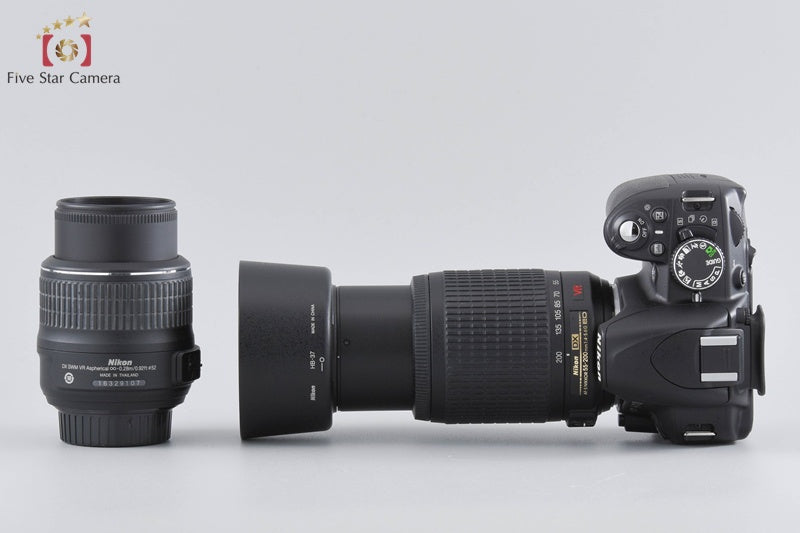 "Count 860" Nikon D3100 Black 14.2 MP Digital SLR Camera 18-55 55-200 Lenses