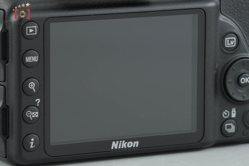 "Count 1,219" Nikon D3300 Black 24.2 MP DSLR 18-55mm VR II Lens [Very Good]