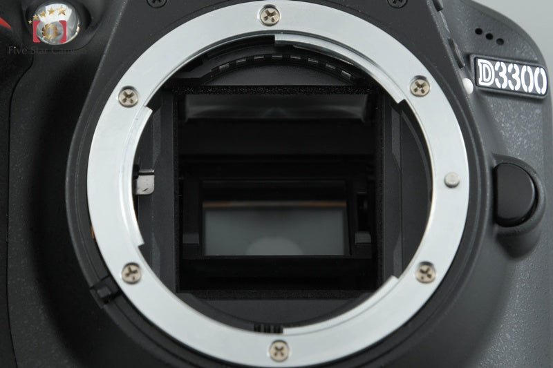 "Count 1,219" Nikon D3300 Black 24.2 MP DSLR 18-55mm VR II Lens [Very Good]