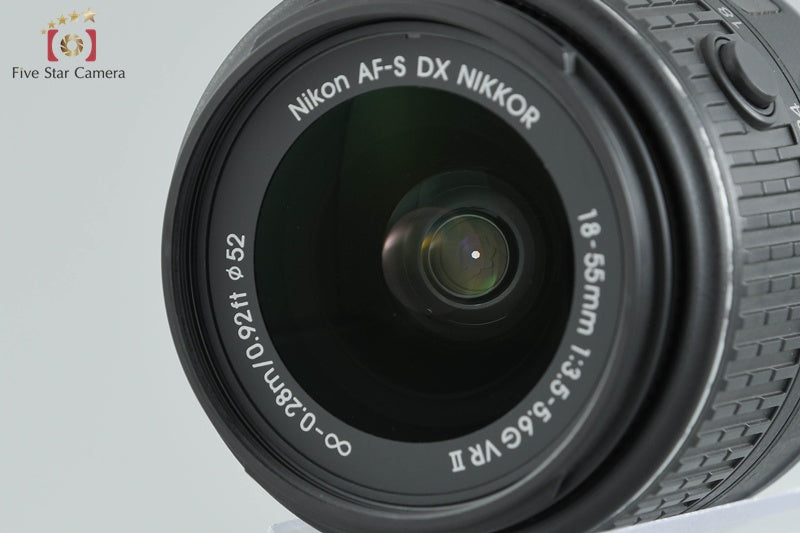 "Count 1,219" Nikon D3300 Black 24.2 MP DSLR 18-55mm VR II Lens [Very Good]