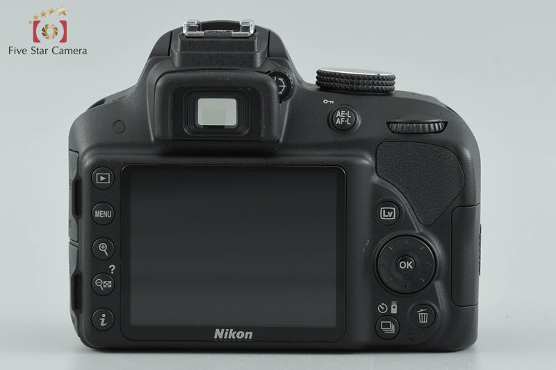 "Count 1,219" Nikon D3300 Black 24.2 MP DSLR 18-55mm VR II Lens [Very Good]