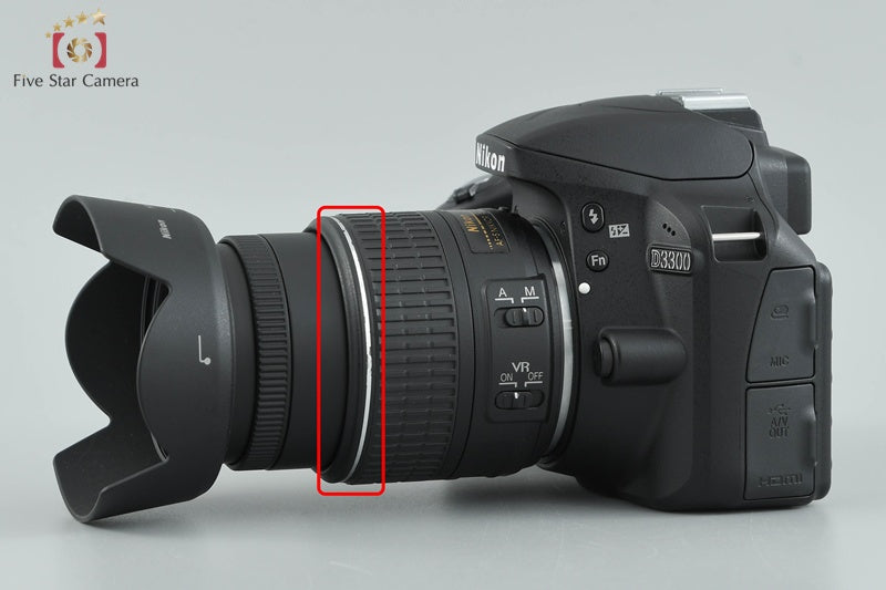 "Count 1,219" Nikon D3300 Black 24.2 MP DSLR 18-55mm VR II Lens [Very Good]