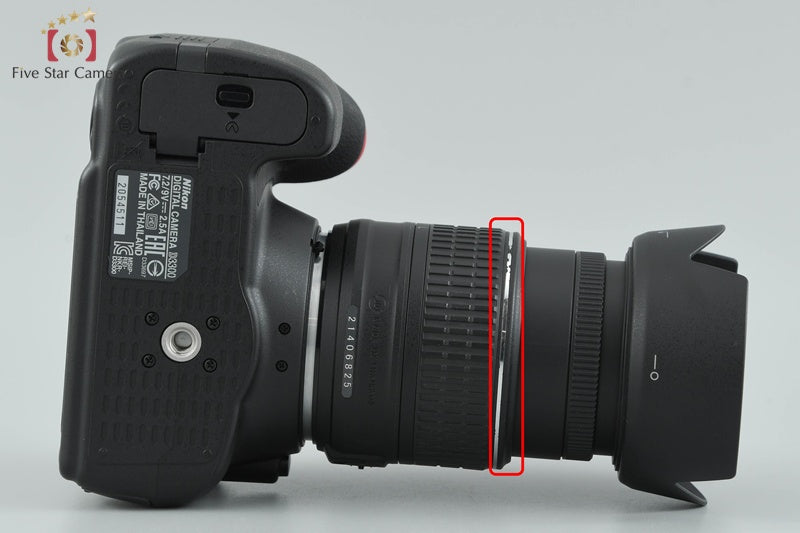 "Count 1,219" Nikon D3300 Black 24.2 MP DSLR 18-55mm VR II Lens [Very Good]