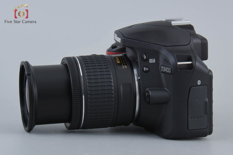 "Count 584" Nikon D3400 Black 24.2 MP DSLR Camera 18-55 VR Lens