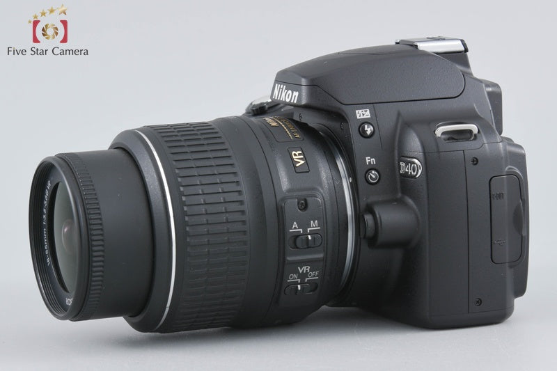 "Count 1,592" Nikon D40 Black 6.1 MP Digital SLR Camera 18-55 Lens [Very Good]