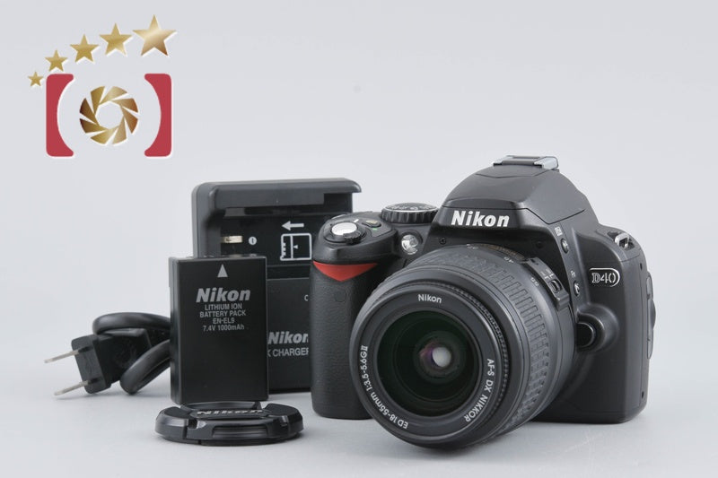 "Shutter count 5,527" Nikon D40 Black 6.1 MP Digital SLR Camera 18-55 Lens