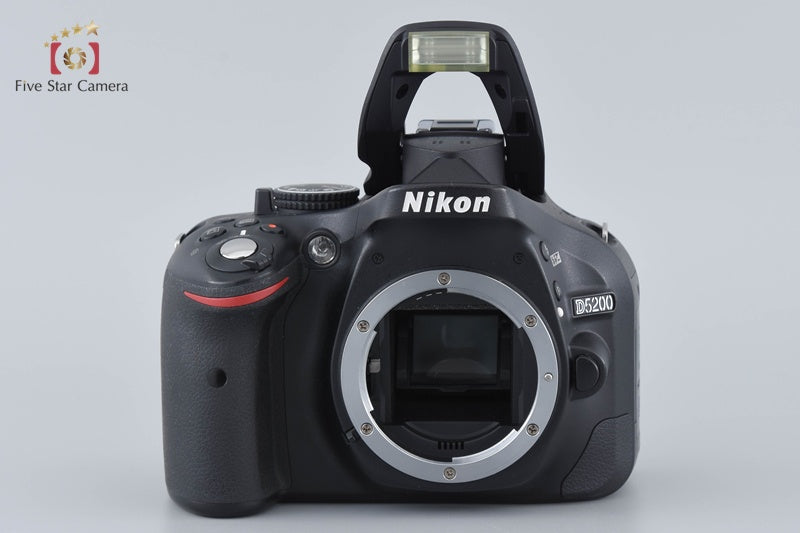 Nikon D5200 Black 24.1 MP Digital SLR Camera 18-55 55-200 Lenses [Very Good]
