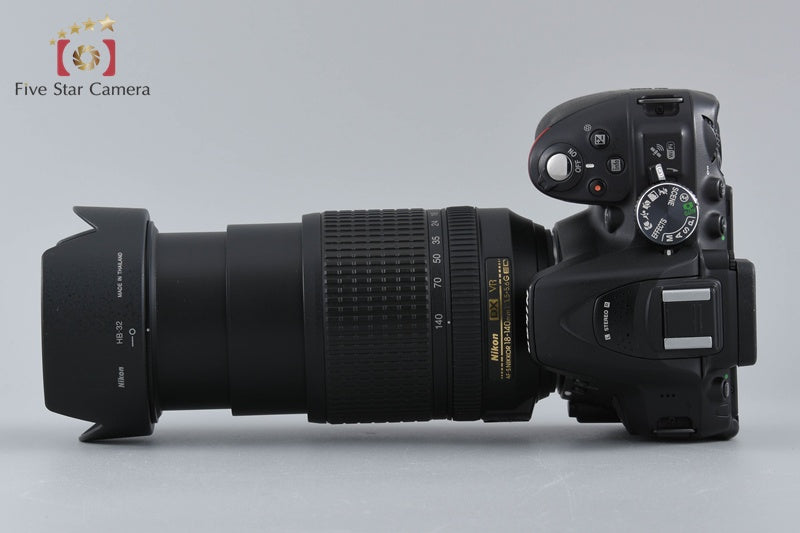 "Count 2,093" Nikon D5300 Black 24.2 MP DSLR Camera 18-140 VR Lens w/ Box