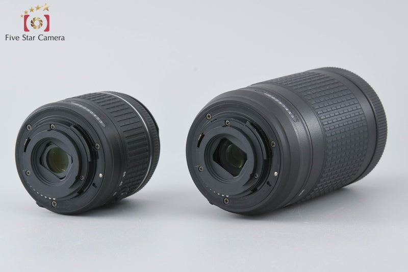 "Count 1,449" Nikon D5300 Black 24.2 MP DSLR Camera AF-P 18-55 70-300 VR Lenses