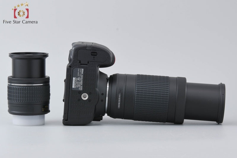 "Count 1,449" Nikon D5300 Black 24.2 MP DSLR Camera AF-P 18-55 70-300 VR Lenses
