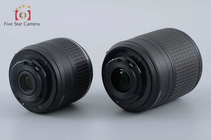 "Count 698" Nikon D5300 Black 24.2 MP DSLR 18-55 55-200 Lenses [Very Good]