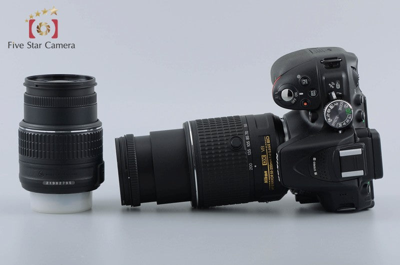 "Count 698" Nikon D5300 Black 24.2 MP DSLR 18-55 55-200 Lenses [Very Good]