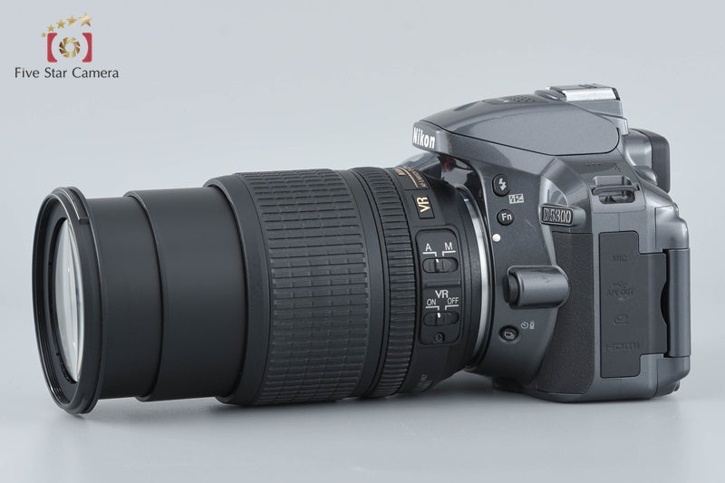 "Count 336" Nikon D5300 Gray 24.2 MP DSLR Camera AF-S DX 18-105 G ED VR Lens