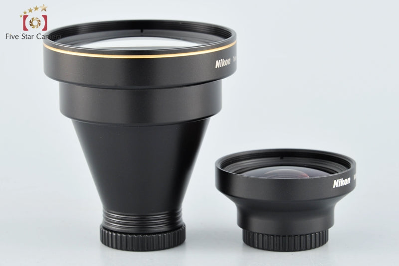 Excellent!! Nikon Wide Converter WC-E67 0.67x + Tele Converter TC-E3ED 3x