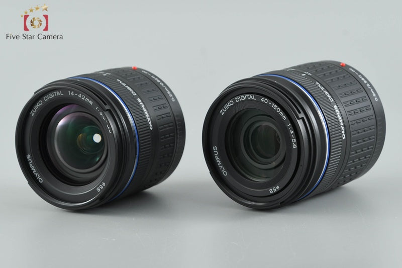 "Count 1,490" Olympus E-510 10.0 MP Digital SLR Camera 14-42 40-150 Lenses