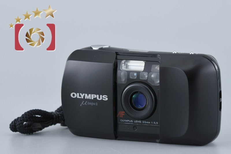 Olympus μ[mju:] Black 35mm Point & Shoot Film Camera