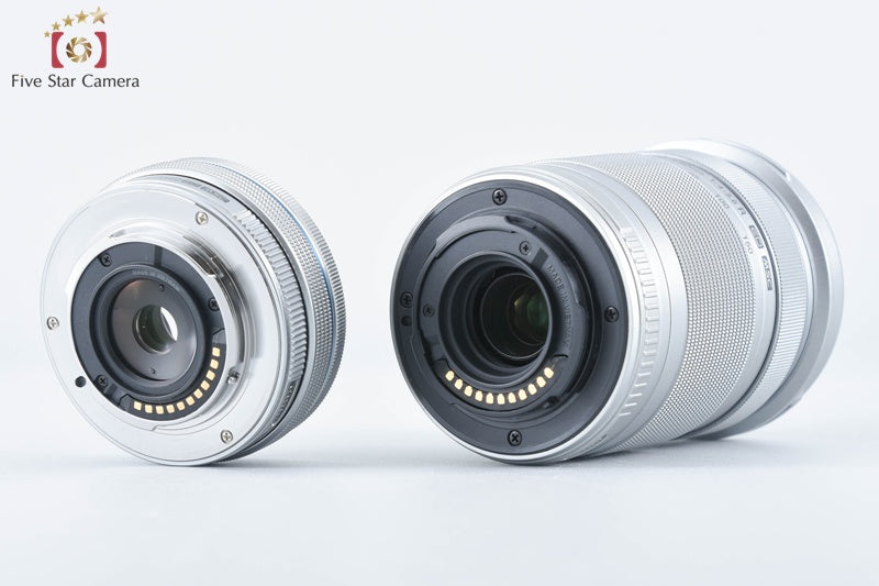 "Count 437" Olympus PEN E-PL10 White 16.1 MP EZ 14-42 40-150 Lenses [Near Mint]