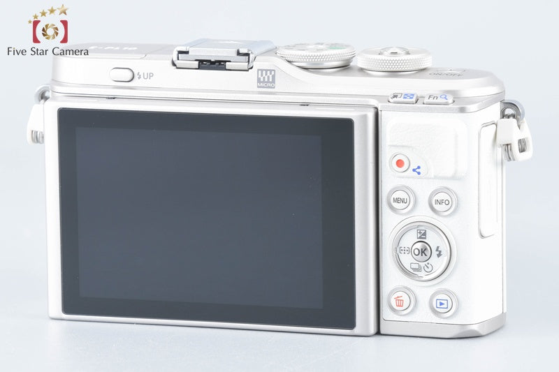 "Count 437" Olympus PEN E-PL10 White 16.1 MP EZ 14-42 40-150 Lenses [Near Mint]