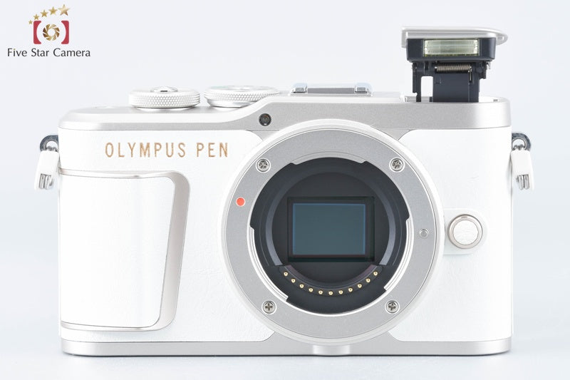 "Count 437" Olympus PEN E-PL10 White 16.1 MP EZ 14-42 40-150 Lenses [Near Mint]